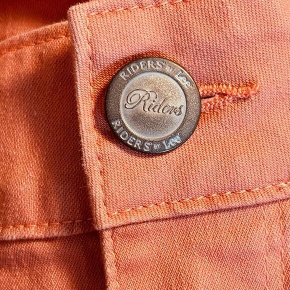 Riders by Lee 22W Terra cotta color Jean style shorts embellished pockets - Picture 3 of 9